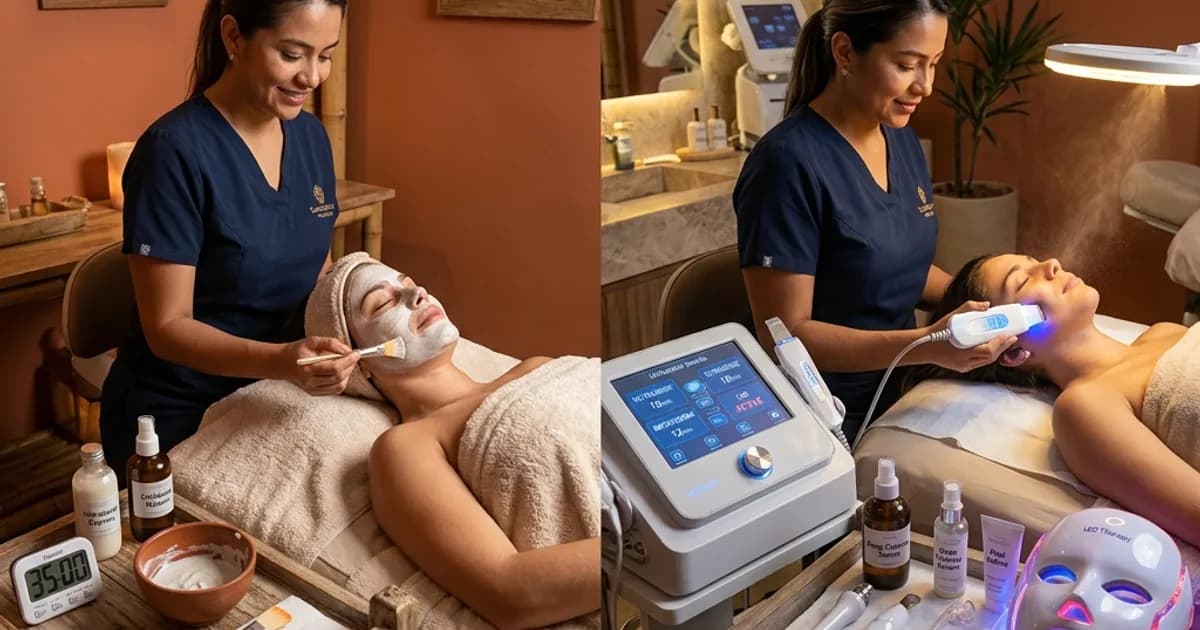 Comparativa de limpieza facial express vs profunda con tecnología ultrasónica en Roldanillo